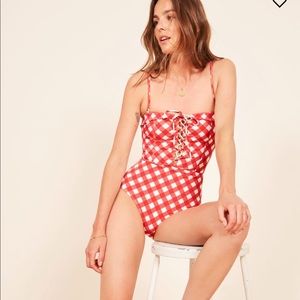NWT Reformation Lacey one piece swim suit